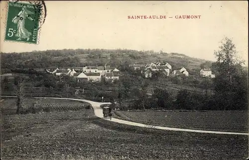 Ak Sainte Aulde Seine et Marne, Caumont, Blick auf den Ort