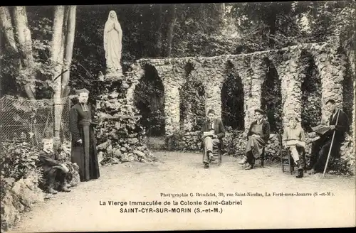 Ak Saint Cyr sur Morin Seine et Marne, La Vierge Immaculee de la Colonie Saint Gabriel