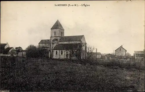 Ak Saint Mesmes Seine et Marne, L'Eglise
