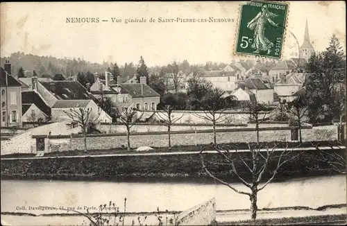Ak Saint Pierre lès Nemours Seine et Marne, Vue generale