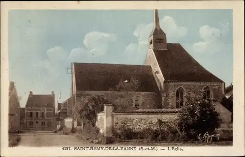 Ak Saint Remy la Vanne Seine et Marne, L'Eglise