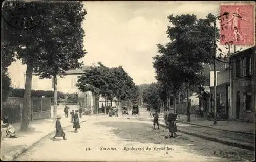 Ak Suresnes Hauts de Seine, Boulevard de Versailles