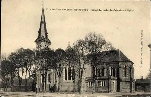 Ak Saint Germain du Crioult Calvados, L'Eglise