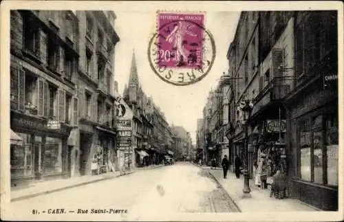 Ak Caen Calvados, Rue Saint Pierre