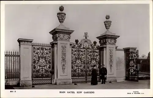Ak London City England, Main Gates, Kew Gardens