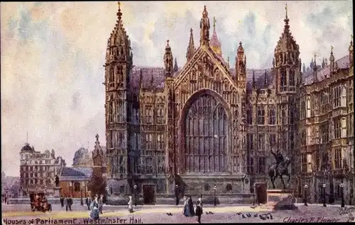 Künstler Ak Flower, C., London City England, Houses of Parliament, Westminster Hall, Tuck 7898