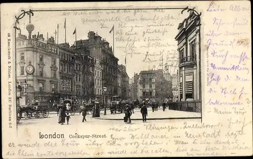 Ak London City England, Cockspur Street