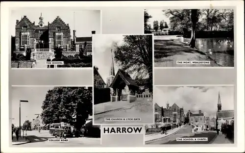 Ak Harrow on the Hill London Borough of Harrow  London City, The School, College Road