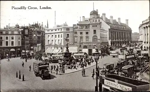 Ak London City England, Piccadilly Circus