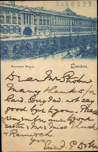 Ak London City England, Somerset House
