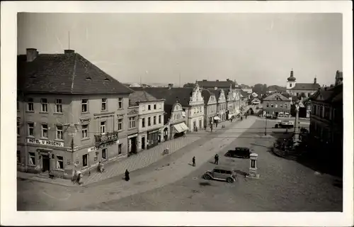 Ak Mnichovo Hradiště Münchengrätz Stredoceský kraj Mittelböhmen, Namesti, Hotel