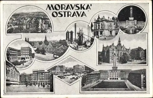 Ak Moravska Ostrava Mährisch Ostrau Region Mährisch Schlesien, Stadtansichten