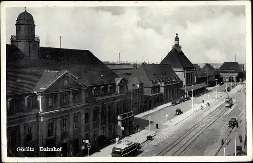 Ak Görlitz in der Lausitz, Bahnhof