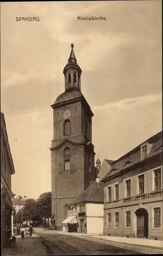 Ak Berlin Spandau, Nicolaikirche, Amtsgericht
