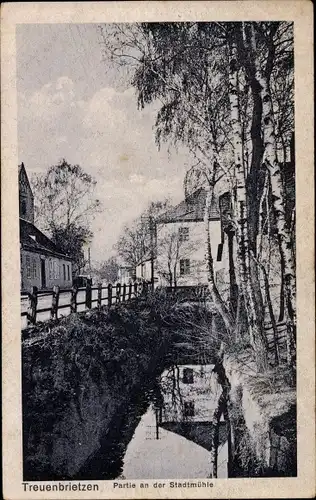 Ak Treuenbrietzen in Brandenburg, Partie an der Stadtmühle