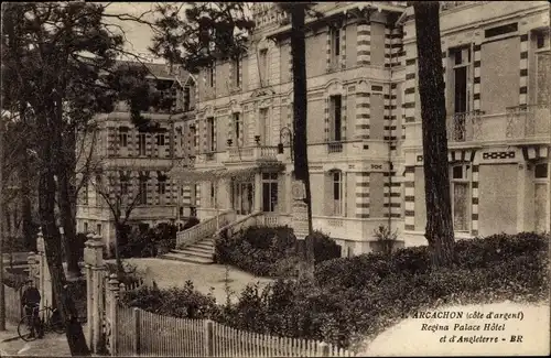 Ak Arcachon Gironde, Regina Palace Hôtel et d'Angleterre