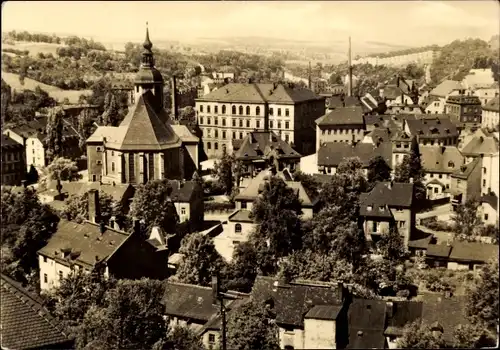 Ak Reichenbach im Vogtland, Teilansicht von oben