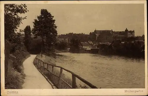 Ak Colditz in Sachsen, Muldenpartie