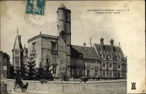 Ak Beaumont la Ronce Indre-et-Loire, Le Château