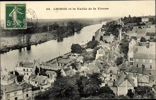 Ak Chinon Indre-et-Loire, La Vallee de la Vienne