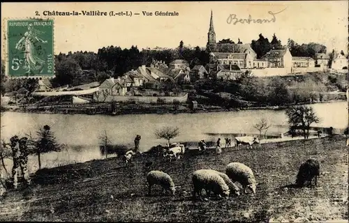 Ak Chateau de la Valliere Indre-et-Loire, Vue Générale