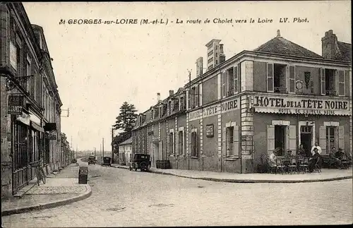 Ak Saint Georges sur Loire Maine-et-Loire, La Route de Cholet vers la Loire