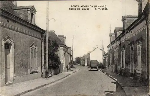 Ak Fontaine Milon Maine-et-Loire, Route de Bauge