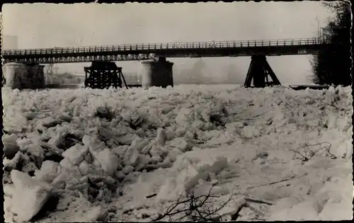 Ak Ponthierry Seine et Marne, La Mer de Glace et l'ancien Pont