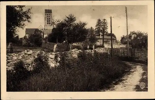 Ak Saint Fargeau Seine et Marne, Le Chemin de la Pecherie