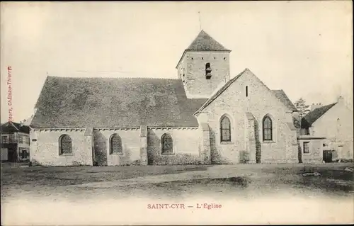 Ak Saint Cyr Seine et Marne, L'Eglise