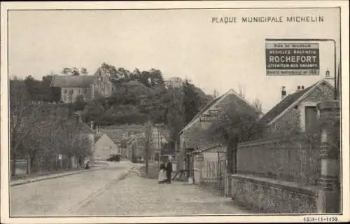 Ak Rochefort en Yvelines, Plaque an Municipale Michelin