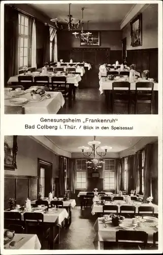 Ak Bad Colberg Heldburg in Thüringen, Genesungsheim Frankenruh, Speisesaal
