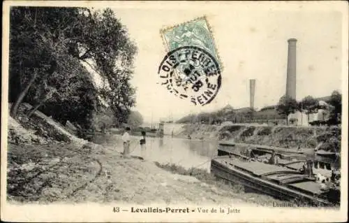 Ak Levallois Perret Hauts de Seine, Vue de la Jatte
