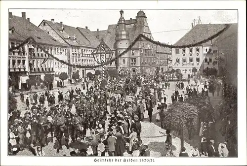 Ak Hildburghausen in Thüringen, Heimkehr der Helden 1870/71, Stadtfest