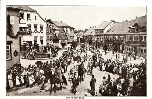 Ak Hildburghausen in Thüringen, Die Germanen, Stadtfest