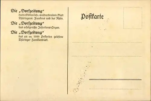 Ak Hildburghausen in Thüringen, Frau Rauschen, bewährte Mitarbeiterin der Dorfzeitung, Kutsche, Fest