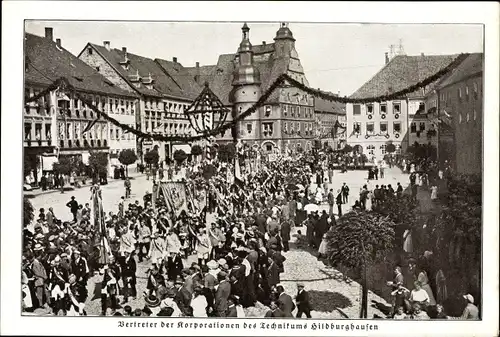 Studentika Ak Hildburghausen in Thüringen, Vertreter der Korporationen des Technikum, Stadtfest