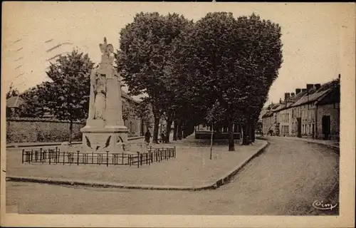 Ak Vertus Marne, Boulevard, Monument aux Morts