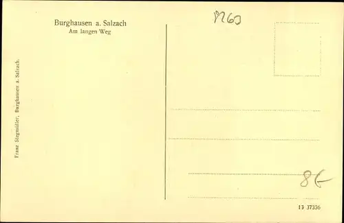 Künstler Ak Ermer, Franz, Burghausen an der Salzach Bayern, Am langen Weg