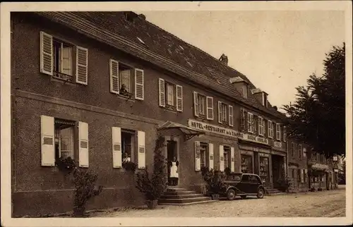 Ak Marienthal Haguenau Hagenau Elsass Bas Rhin, Hotel Restaurant A La Charrue