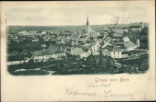 Ak Horn Niederösterreich, Panorama, Pfarrkirche zum Hl. Georg