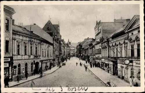 Ak Šumperk Mährisch Schönberg Olomoucký kraj, Straßenansicht, Geschäfte