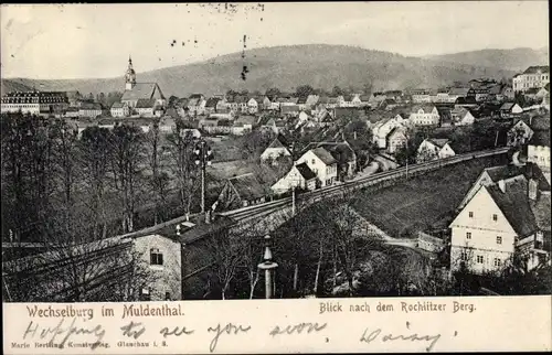 Ak Wechselburg in Sachsen, Panorama, Rochlitzer Berg