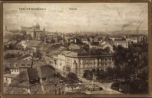 Ak Teplice Teplitz Schönau Region Aussig, Panorama