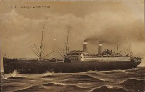 Ak Passagierschiff George Washington, Norddeutsche Lloyd