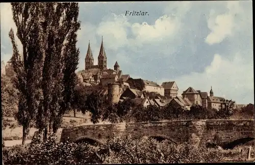 Ak Fritzlar in Hessen, Blick auf den Ort