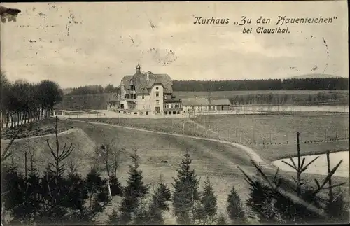 Ak Clausthal Zellerfeld im Oberharz, Kurhaus Zu den Pfauenteichen