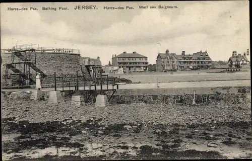 Ak Kanalinsel Jersey, Havre des Pas, Marl aux Baigneurs