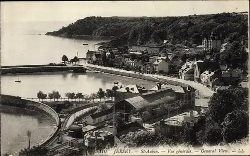 Ak Saint Aubin Kanalinsel Jersey, Vue generale
