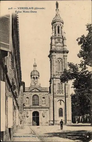 Ak Verdelais Gironde, Église Notre Dame